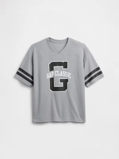 Gap Factory Kids Relaxed Mesh Soccer T-shirt In Gray
