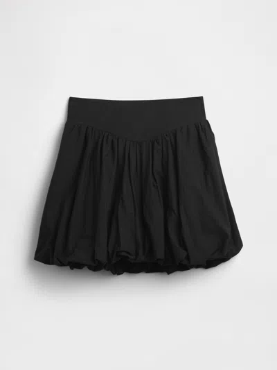 Gap Factory Kids Relaxed Poplin Bubble Skirt In Black