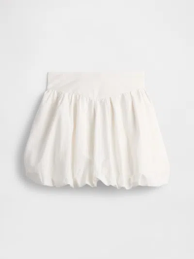 Gap Factory Kids Relaxed Poplin Bubble Skirt In White