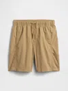 Gap Factory Kids Relaxed Pull-on Hybrid Cargo Shorts In Brown