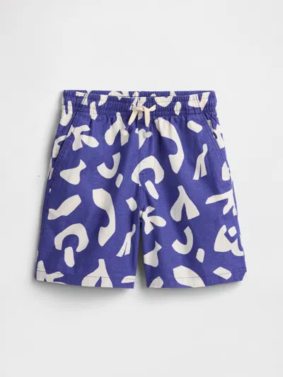 Gap Factory Kids Relaxed Pull-on Shorts In Blue
