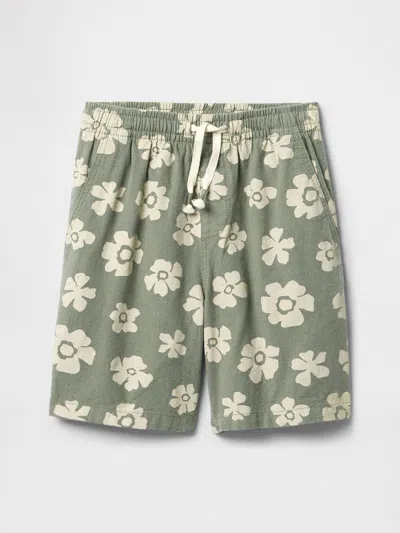 Gap Factory Kids Relaxed Pull-on Shorts In Green