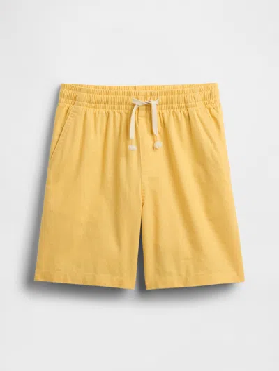 Gap Factory Kids Relaxed Pull-on Shorts In Yellow