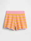 Gap Factory Kids Relaxed Pull-on Stripe Sweater Shorts In Multi