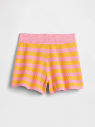 Gap Factory Kids Relaxed Pull-on Stripe Sweater Shorts In Multi