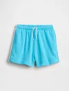 Gap Factory Kids Relaxed Pull-on Terry Track Shorts In Blue