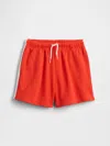 Gap Factory Kids Relaxed Pull-on Terry Track Shorts In Red