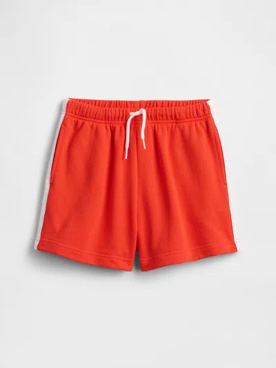 Gap Factory Kids Relaxed Pull-on Terry Track Shorts In Red