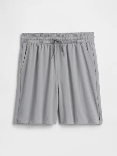 Gap Factory Kids Relaxed Pull-on Performance Shorts In Gray
