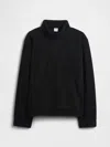 Gap Factory Kids Relaxed Quarter-zip Sweatshirt In Black