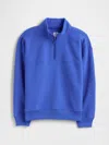 Gap Factory Kids Relaxed Quarter-zip Sweatshirt In Blue