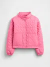 Gap Factory Kids Relaxed Quilted Jacket In Pink