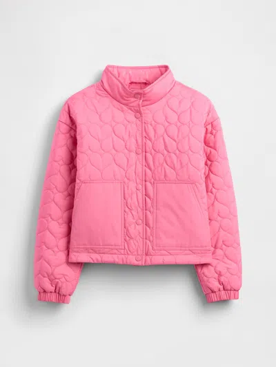 Gap Factory Kids Relaxed Quilted Jacket In Pink