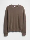 Gap Factory Kids Relaxed Shaker-stitch Crewneck Sweater In Brown