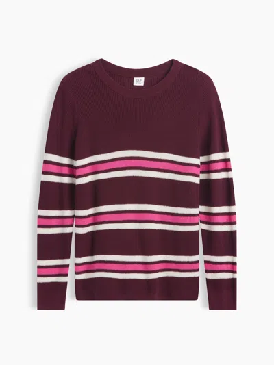 Gap Factory Kids Relaxed Stripe Crewneck Sweater In Red