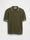 Gap Factory Kids Relaxed Sweater Polo Shirt Shirt In Green