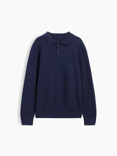 Gap Factory Kids Relaxed Textured Polo Shirt Shirt In Navy Uniform