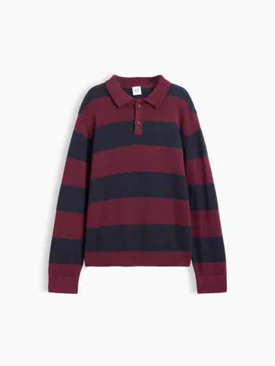 Gap Factory Kids Relaxed Textured Polo Shirt Shirt In Tuscan Red