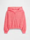 Gap Factory Kids Relaxed Towel Terry Zip Hoodie In Pink