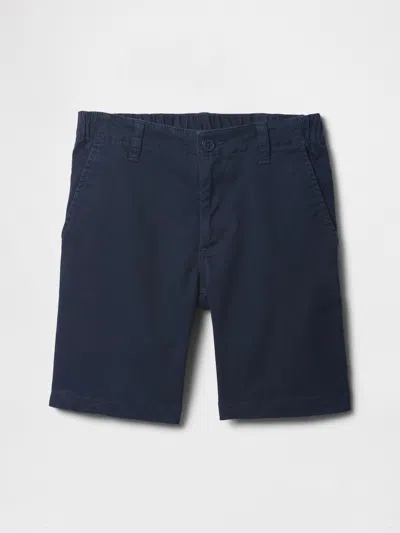 Gap Factory Kids Relaxed Uniform Shorts In Blue