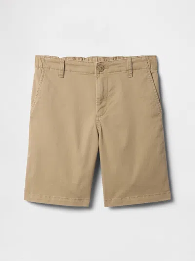 Gap Factory Kids Relaxed Uniform Shorts In Brown