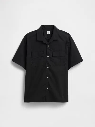 Gap Factory Kids Relaxed Utility Vacay Shirt In Black