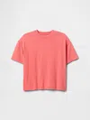 Gap Factory Kids Relaxed Washed Crewneck T-shirt In Pink