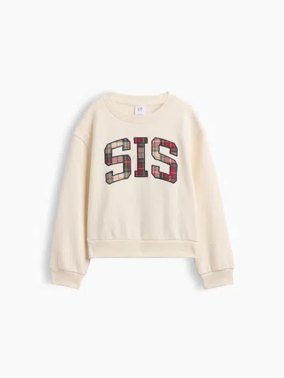 Gap Factory Kids Relaxed Wedge Crewneck Sweatshirt In Brown
