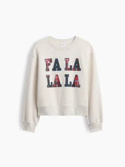 Gap Factory Kids Relaxed Wedge Crewneck Sweatshirt In Falala Multi Plaid