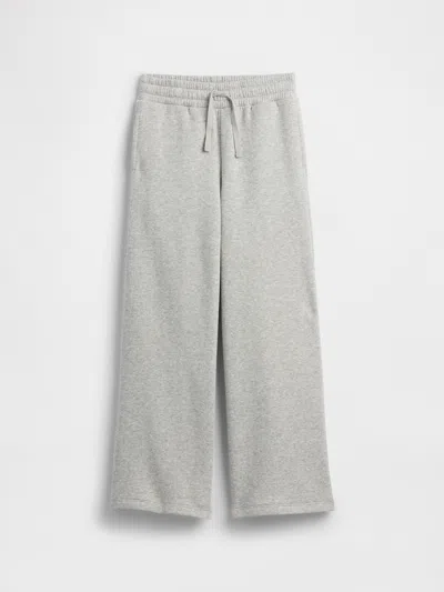 Gap Factory Kids Relaxed Wide-leg Sweatpants In Gray