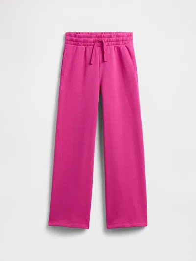 Gap Factory Kids Relaxed Wide-leg Sweatpants In Pink