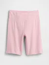 Gap Factory Kids Ribbed Bike Shorts In Pink