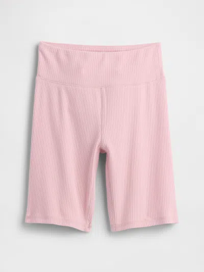 Gap Factory Kids Ribbed Bike Shorts In Pink