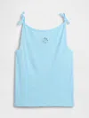 Gap Factory Kids Ribbed Bow-tie Tank Top In Blue