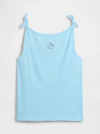 Gap Factory Kids Ribbed Bow-tie Tank Top In Blue
