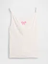 Gap Factory Kids Ribbed Bow-tie Tank Top In White