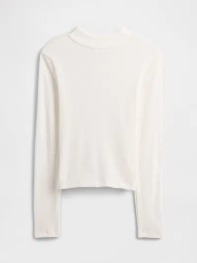 Gap Factory Kids Ribbed Mockneck Top In Neutral