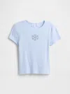 Gap Factory Kids Ribbed Pointelle T-shirt In Blue