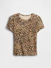 Gap Factory Kids Ribbed Pointelle T-shirt In Brown