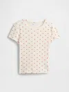 Gap Factory Kids Ribbed Pointelle T-shirt In Neutral