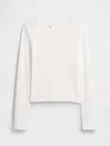 Gap Factory Kids Ribbed Pointelle T-shirt In White