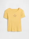 Gap Factory Kids Ribbed Pointelle T-shirt In Yellow