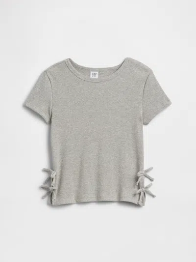 Gap Factory Kids Ribbed Side-tie T-shirt In Gray