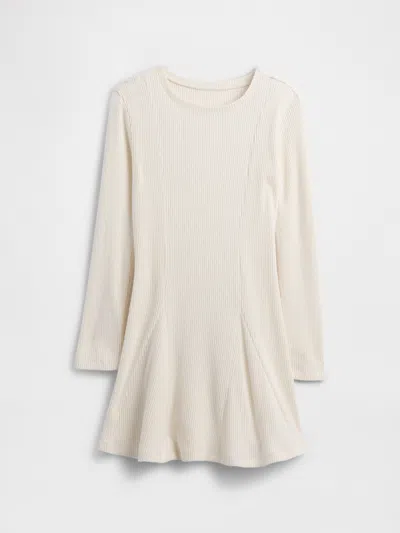 Gap Factory Kids Ribbed Sweater Dress In Neutral