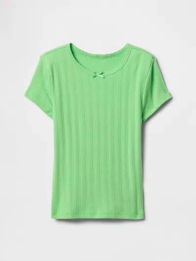 Gap Factory Kids Ribbed T-shirt In Green