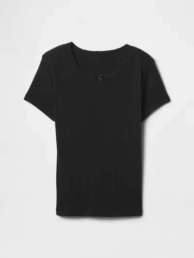 Gap Factory Kids Ribbed T-shirt In Black