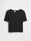 Gap Factory Kids Ribbed Top In Black