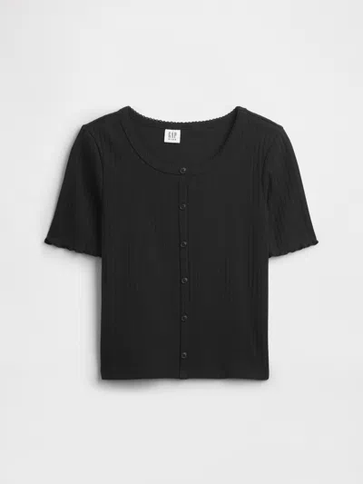 Gap Factory Kids Ribbed Top In Black