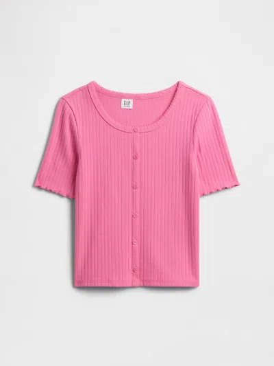 Gap Factory Kids Ribbed Top In Pink