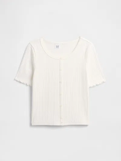 Gap Factory Kids Ribbed Top In White